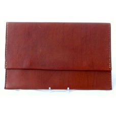 Handmade VGP Leather Clutch Purse Medium Brown .